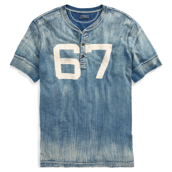 Custom Slim Fit Cotton Henley Polo Ralph Lauren 1
