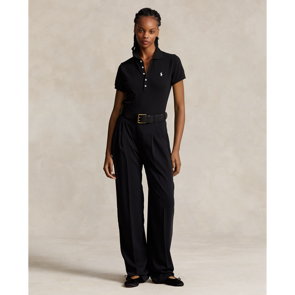 Ralph lauren black polo shirt womens online