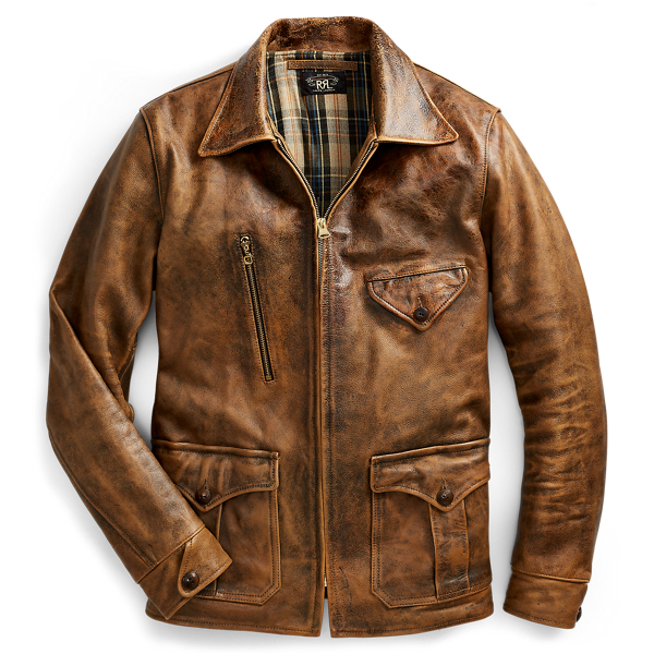 Leather Newsboy Jacket RRL 1