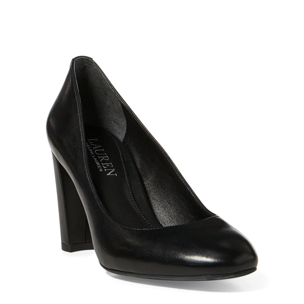Black Maddie Leather Pump Lauren 3