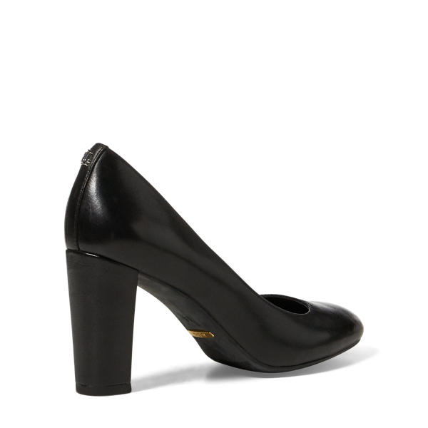 Black Maddie Leather Pump Lauren 4
