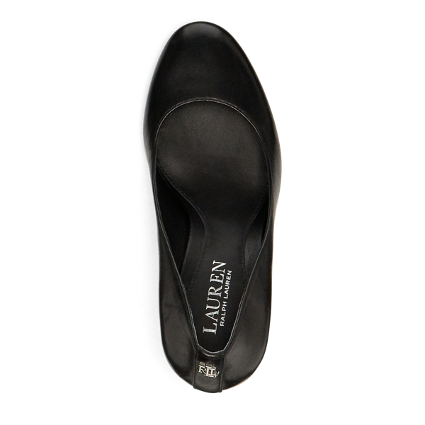 Black Maddie Leather Pump Lauren 5