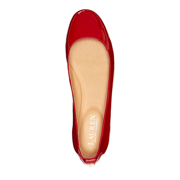 Tomato Red Glenna Patent Leather Flat Lauren 4
