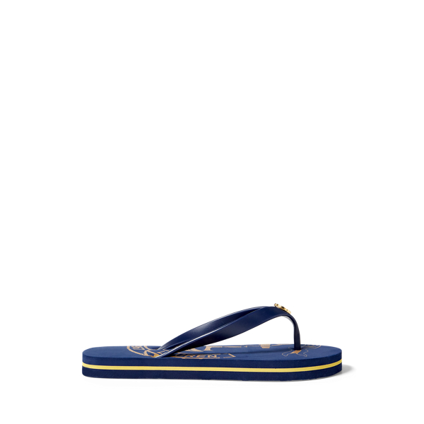Modern Navy/RL Gold Elissa II Thong Sandal Lauren 2