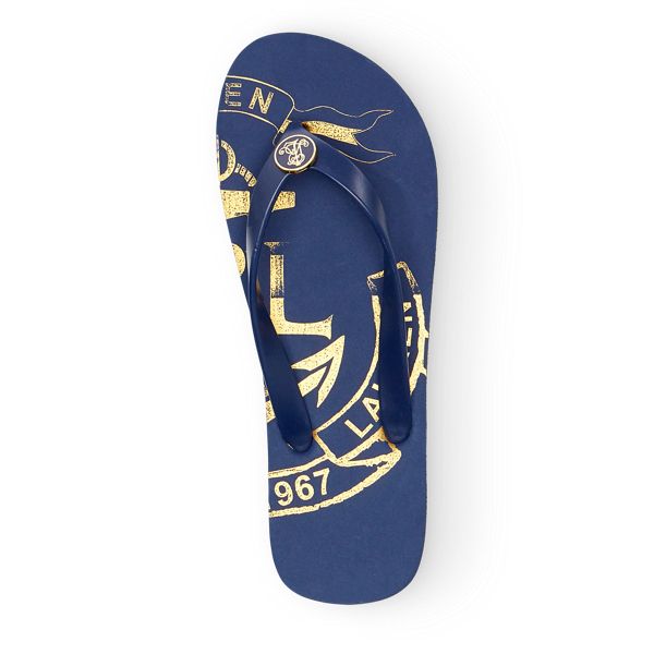 Modern Navy/RL Gold Elissa II Thong Sandal Lauren 4