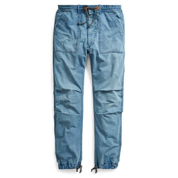 Pantalon utilitaire &agrave; cordon en coton RRL en 1
