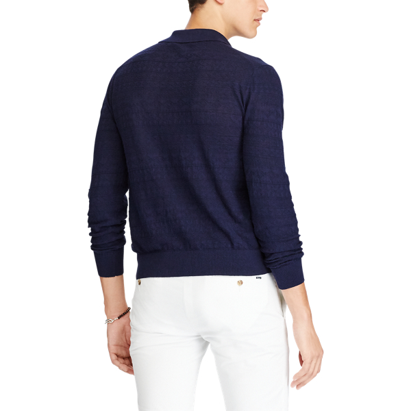 Navy Cotton-Linen Sweater Polo Ralph Lauren 5