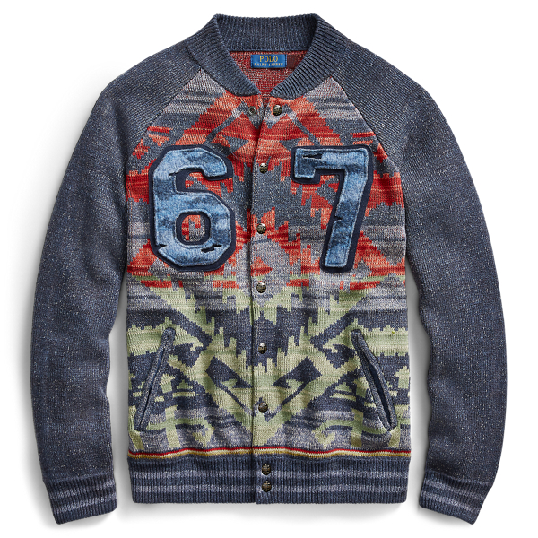 Snap-Front Baseball Sweater Polo Ralph Lauren 1