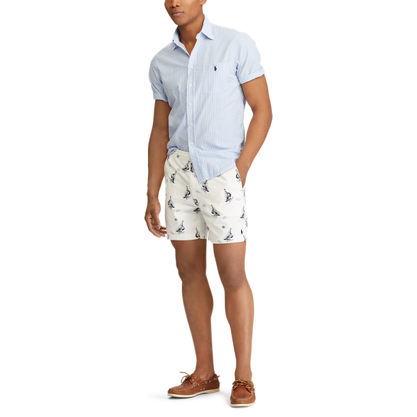 Blue/White Classic Fit Seersucker Shirt Polo Ralph Lauren 2