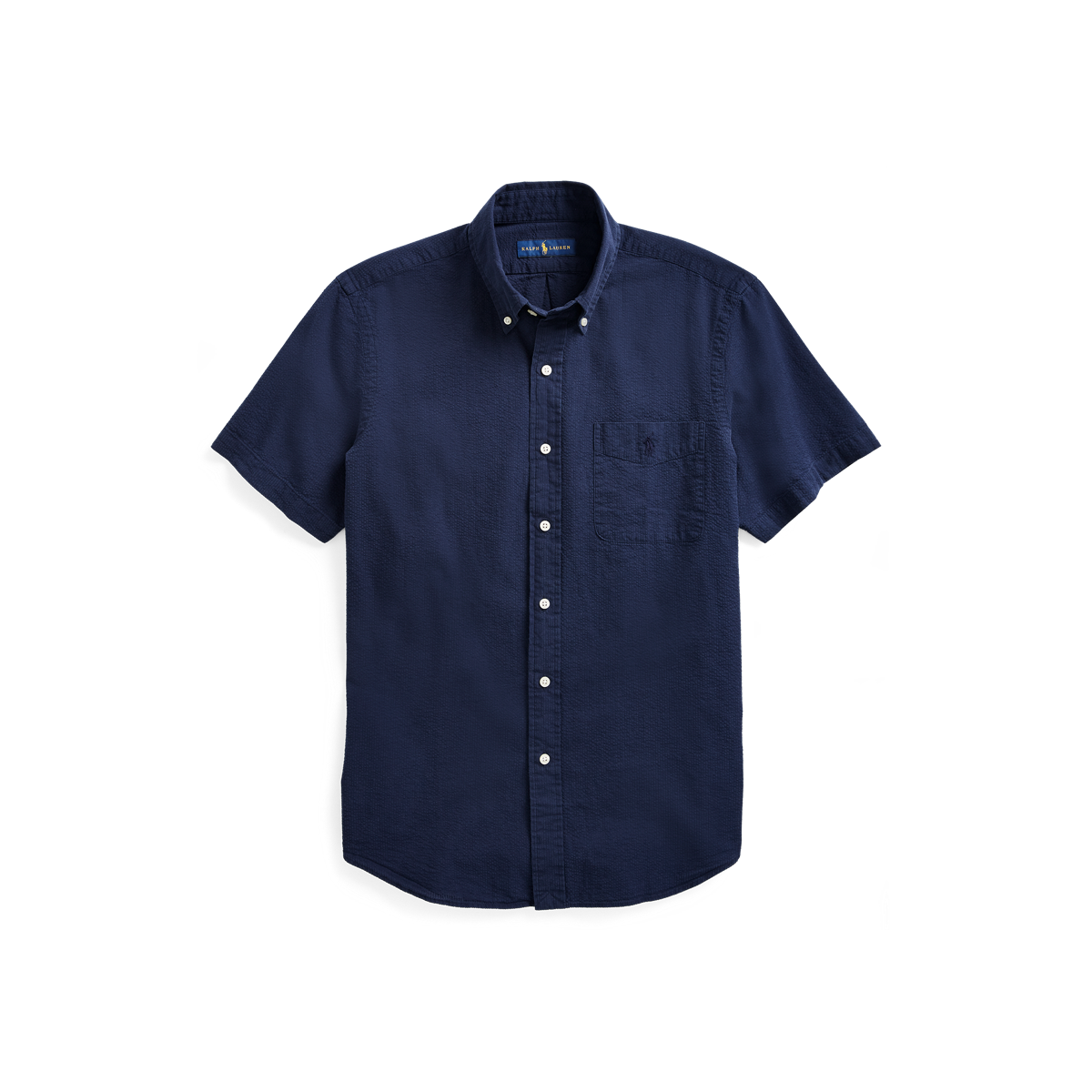 トップス Ralph Lauren seersucker BDshirt navy Classic Fit Seersucker Shirt
