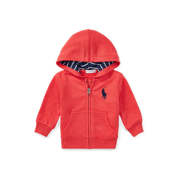 Sweat &agrave; capuche en molleton m&eacute;lang&eacute; Baby Boy en 1