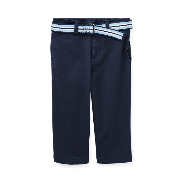 Chino in cotone stretch con cintura