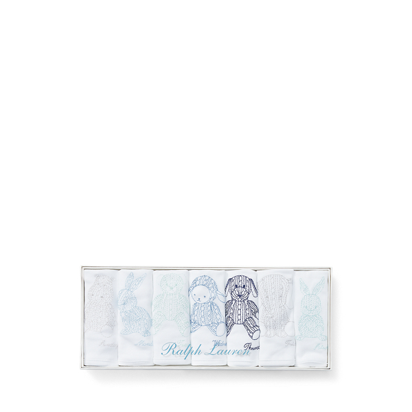 Cotton Bib 7-Piece Gift Set Baby Boy em 1