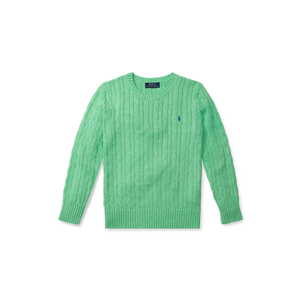 Cable-Knit Cotton Sweater Boys 6-14 Years 1