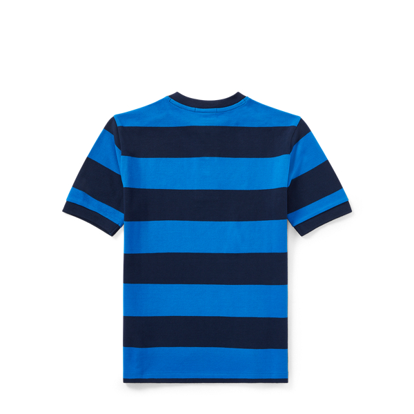 Spa Royal Multi Striped Cotton Mesh Henley Boys 8-20 2