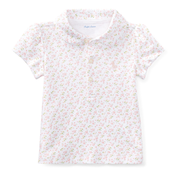 Floral Cotton Interlock Polo Baby Girl 1