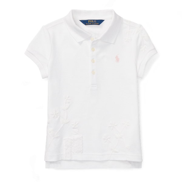 Polo brod&eacute; &agrave; fleurs Girls 1.5-6.5 Years en 1