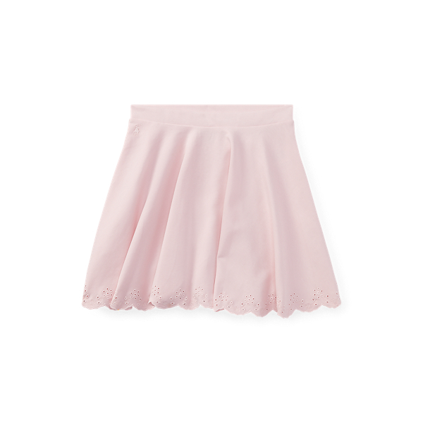Scalloped Ponte Pull-On Skirt