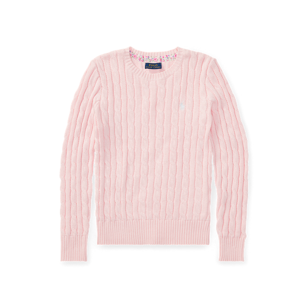 Cable-Knit Cotton Sweater Girls 7-14 Years 1