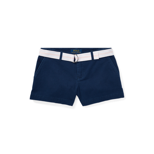 Short chino di cotone con cintura Girls 7-14 Years in 1