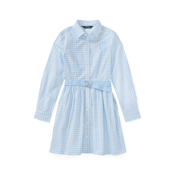 Gingham Poplin Shirtdress Girls 7-14 Years in 1