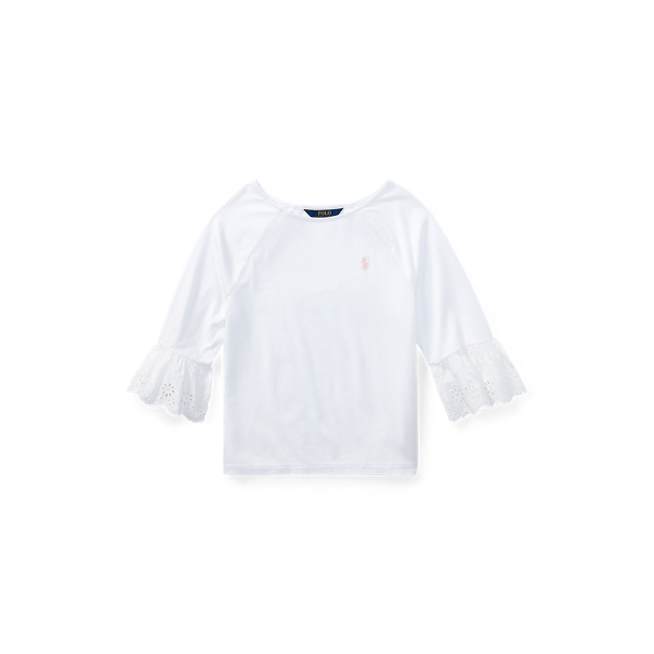 Eyelet-Cuff Jersey Top Girls 7-14 Years in 1