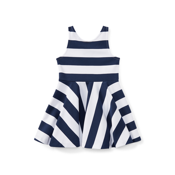 Striped Ponte Sleeveless Dress Girls 1.5-6.5 Years 1