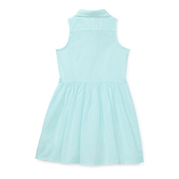 Crystal Blue Sleeveless Poplin Shirtdress Girls 2-6x 2