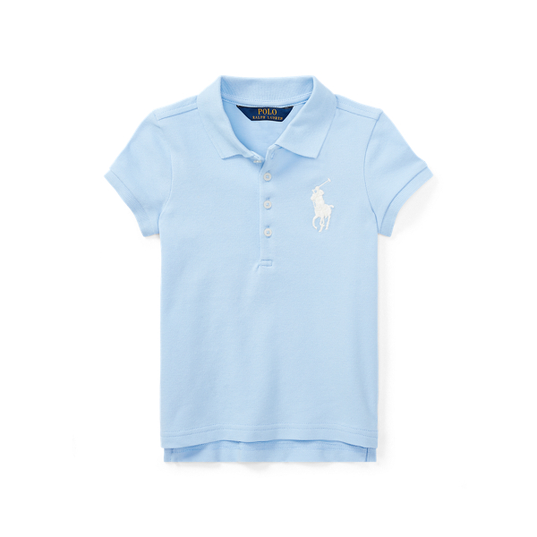 Big Pony Stretch Mesh Polo Girls 1.5-6.5 Years 1