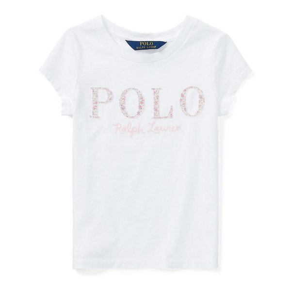 Floral Polo Jersey T-Shirt Girls 1.5-6.5 Years 1