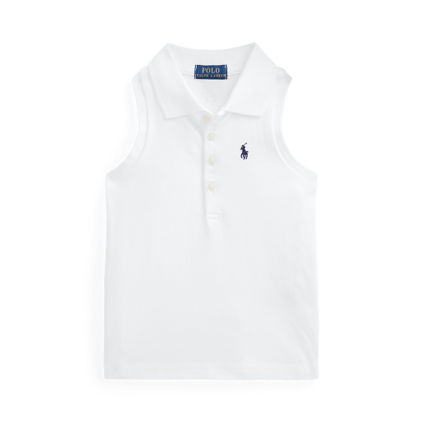 Stretch Mesh Sleeveless Polo Girls 1.5-6.5 Years 1