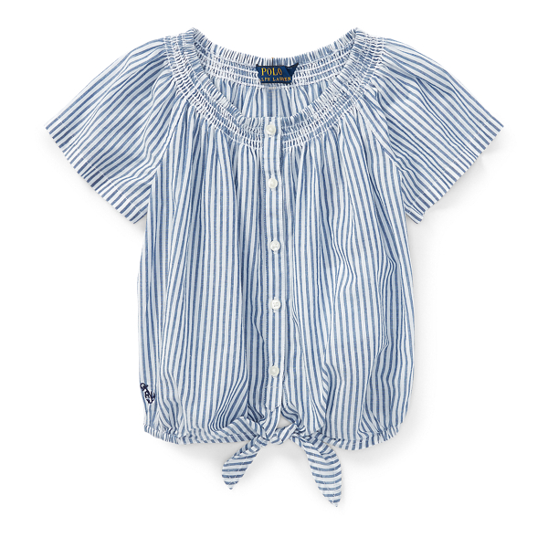Striped Cotton Top Girls 1.5-6.5 Years em 1