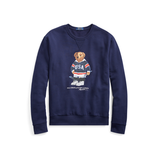 Hockey Bear Sweatshirt for Men Ralph Lauren IE