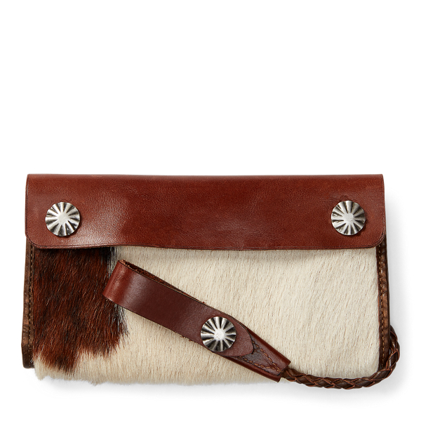 Calf hair wallet best sale