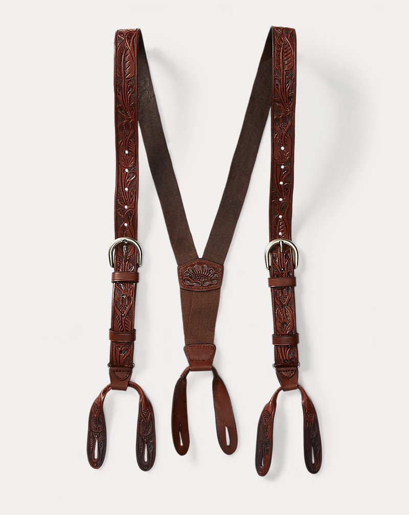 Hand-Tooled Leather Braces Hand-Tooled Leather Braces