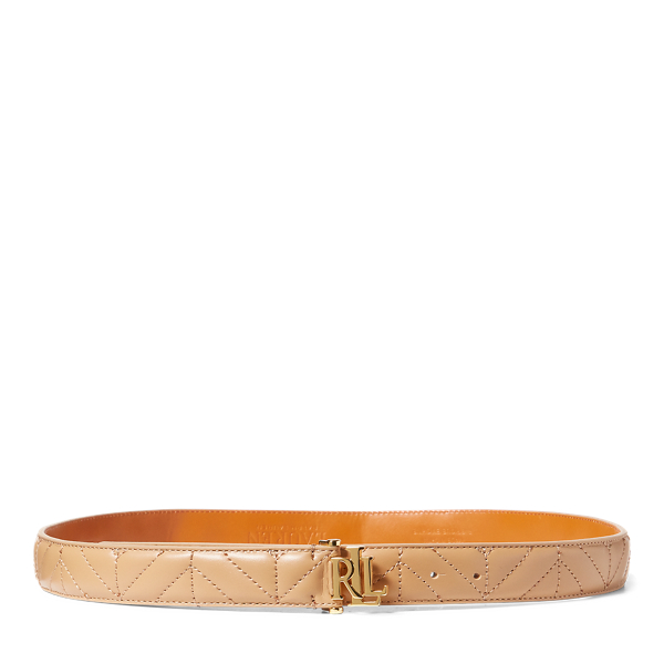 Palomino Chevron-Quilted Leather Belt Lauren 1