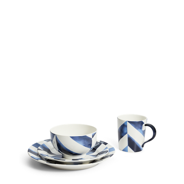 Mason Essteller aus Steingut Ralph Lauren Home in Blau und Wei&szlig; 2