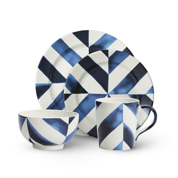 Mason Essteller aus Steingut Ralph Lauren Home in Blau und Wei&szlig; 4