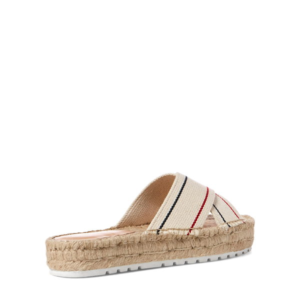 Kit Webbed Cotton Espadrille Polo Ralph Lauren in Ecru/Navy/ 3