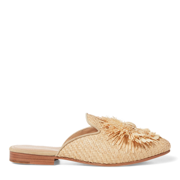 Callie Raffia Smoking Mule Polo Ralph Lauren 1