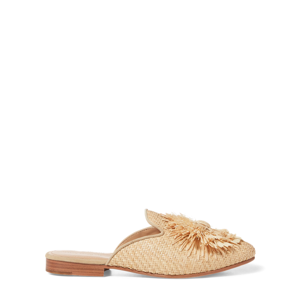 Callie Raffia Smoking Mule