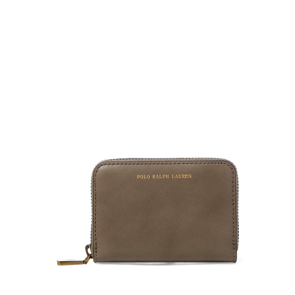 Leather Small Zip Wallet Polo Ralph Lauren em 1