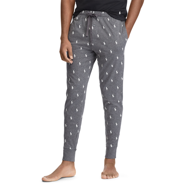 Grey/Nevis Aopp Allover Pony Cotton Jogger Polo Ralph Lauren 2