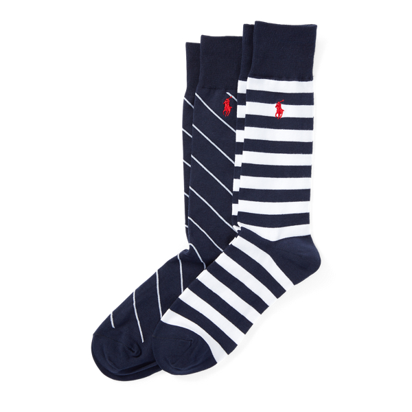 White Striped Trouser Sock 2-Pack Polo Ralph Lauren 1