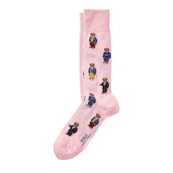 Pink Polo Bear Trouser Socks Polo Ralph Lauren 1