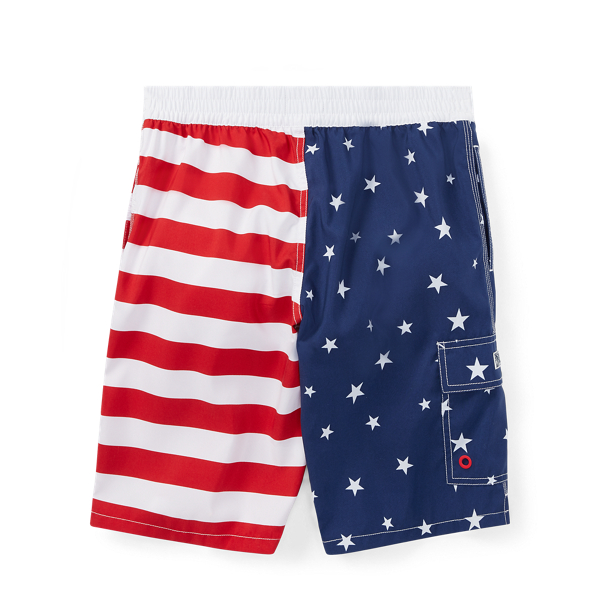 American Navy Kailua Flag Swim Trunk Boys 8-20 2