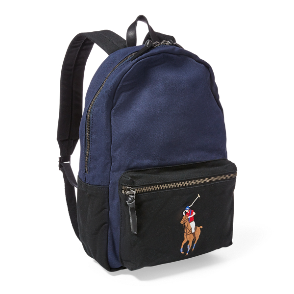 Navy/Black Canvas Big Pony Backpack Polo Ralph Lauren 2