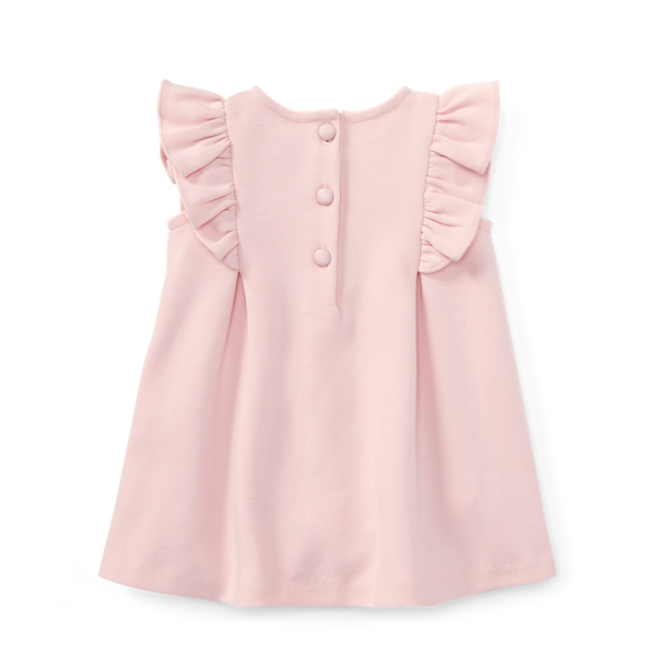 Hint Of Pink Ruffled Ponte Dress & Bloomer Baby Girl 2