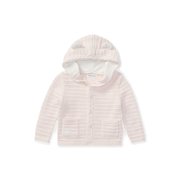 Bear-Hood Cotton jumper Baby Girl 1