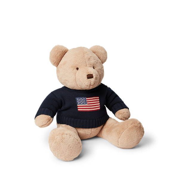 Large Flag Jumper Polo Bear for Baby Ralph Lauren IE